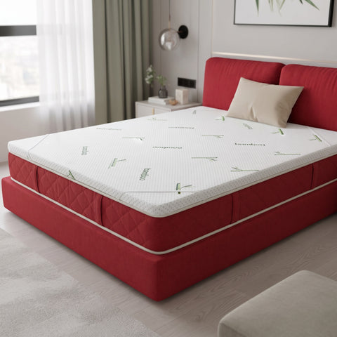 Topper Extra Confort 7 cm 120x190 cu Husă Detașabilă Bio Bamboo