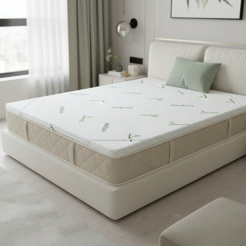 Topper Confort 5 cm 160x200 cu Husă Detașabilă Bio Bamboo