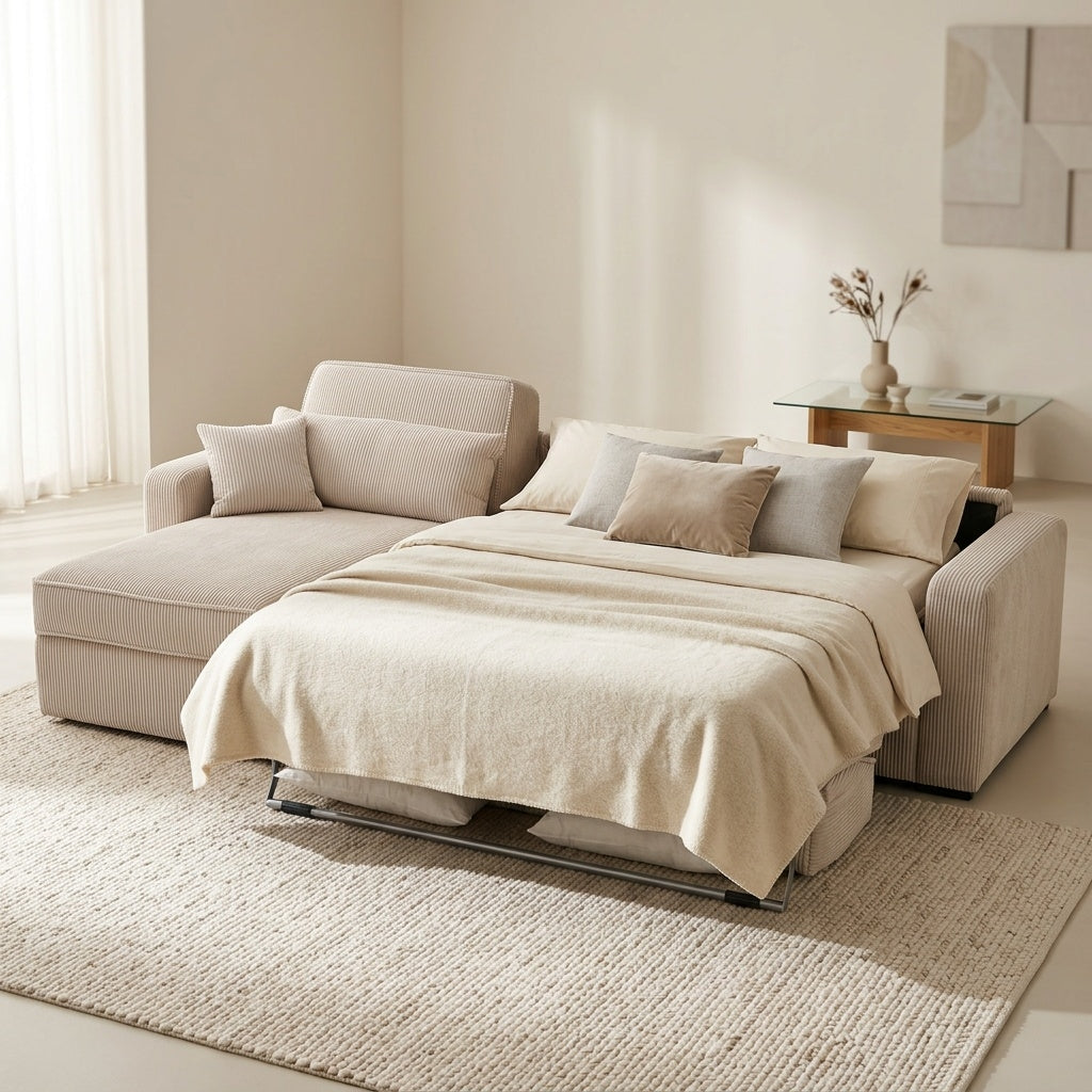 Colțar extensibil MONDOVI 3 locuri cu saltea 120×190 cm, reversibil stânga/dreapta (C2+M) - imaginea 5
