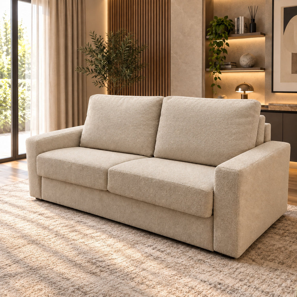 Canapea extensibilă PRIMA C3, cu saltea 140x190x20 cm - imaginea 2