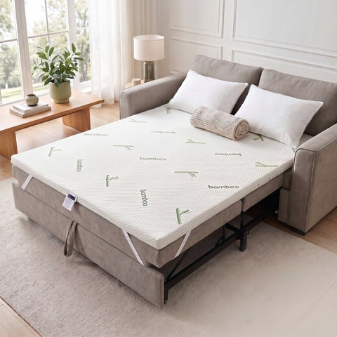 Topper Ortopedic MEMORY 3+3 cm 160x200 cu Husă Detașabilă Bio Bamboo