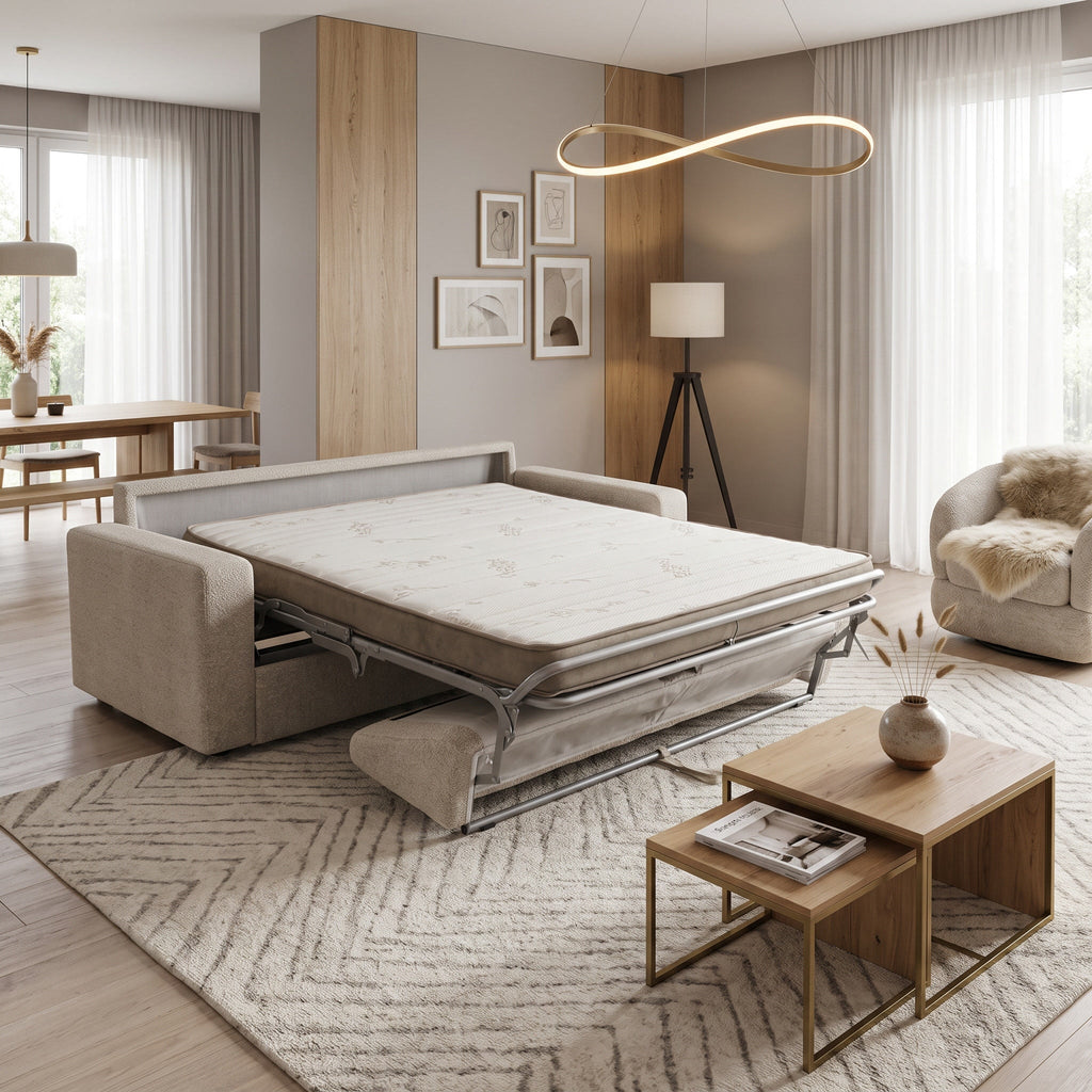 Canapea extensibilă PRIMA C4, cu saltea 160x190x20 cm - imaginea 4