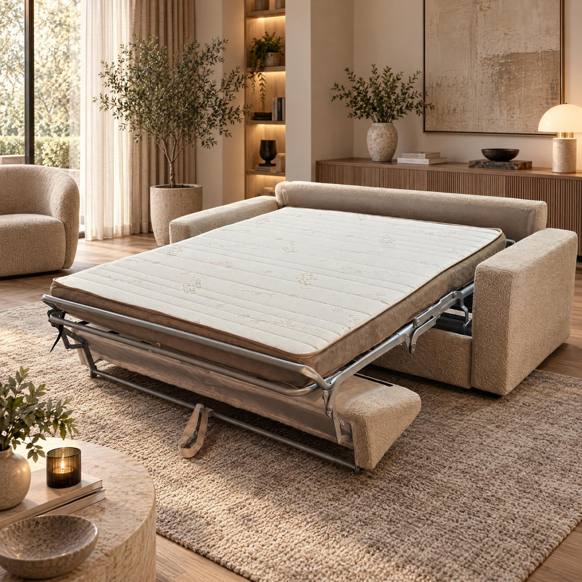 Canapea extensibilă PRIMA C3, cu saltea 140x190x20 cm - imaginea 5