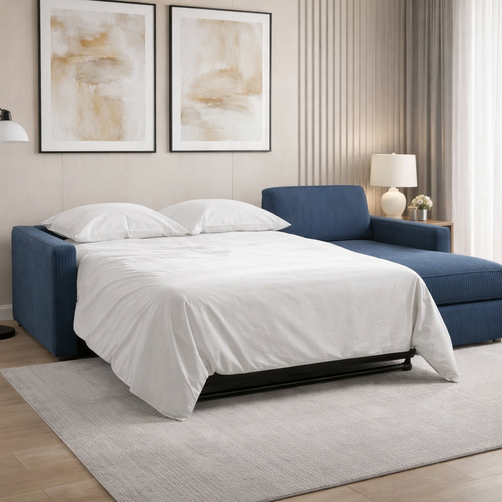 Colțar extensibil Modena 3 locuri cu saltea 120×190 cm, reversibil stânga/dreapta (C2+M) - imaginea 5