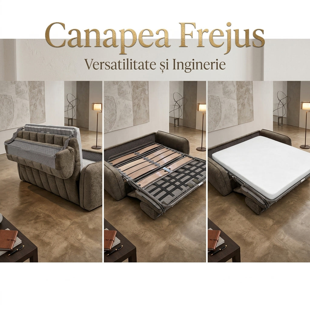 Canapea extensibila CS47 FREJUS C3, cu saltea 140x190cm - imaginea 4