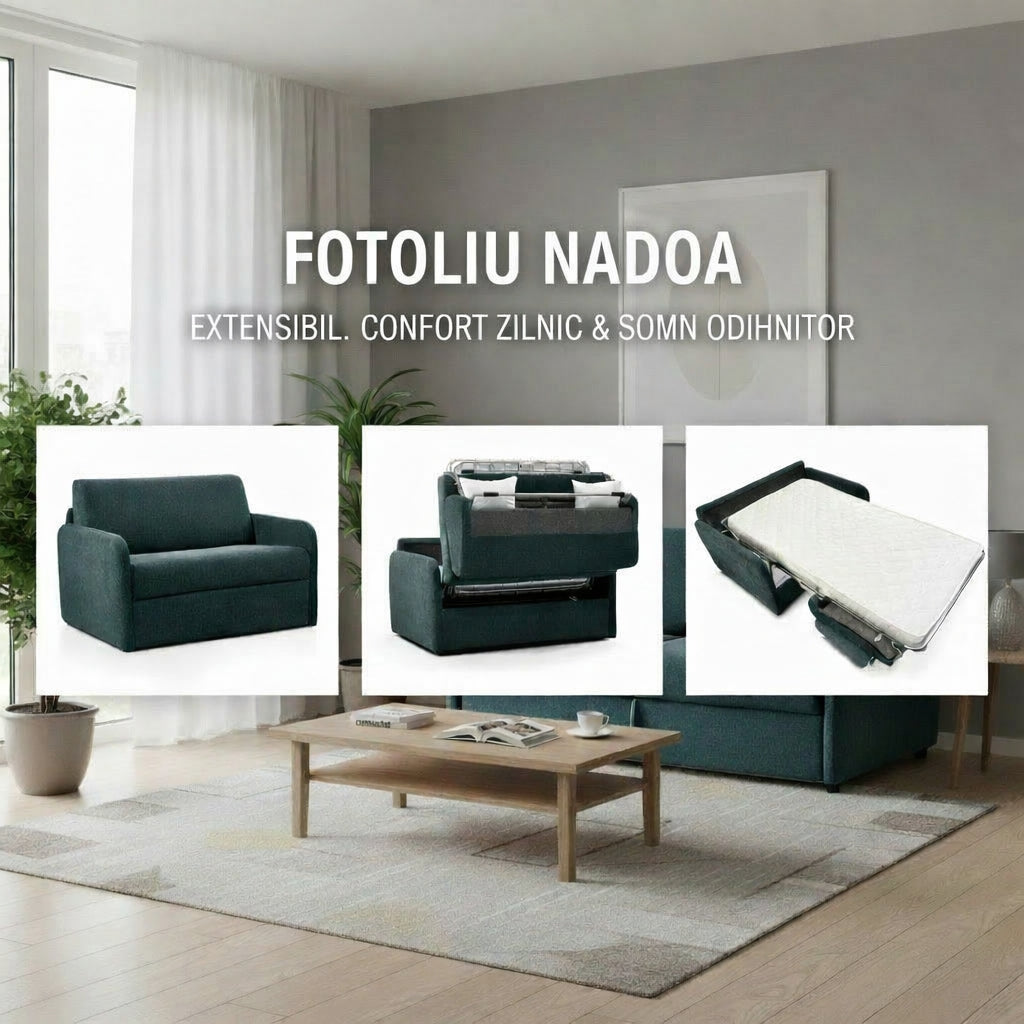 Fotoliu extensibil NADOA, cu saltea 70x190cm - imaginea 2
