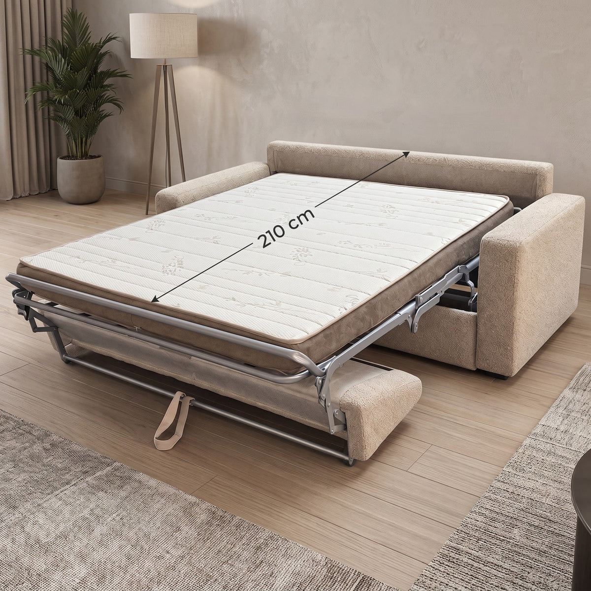 Canapea extensibilă PRIMA C4, cu saltea 160x190x20 cm - imaginea 11