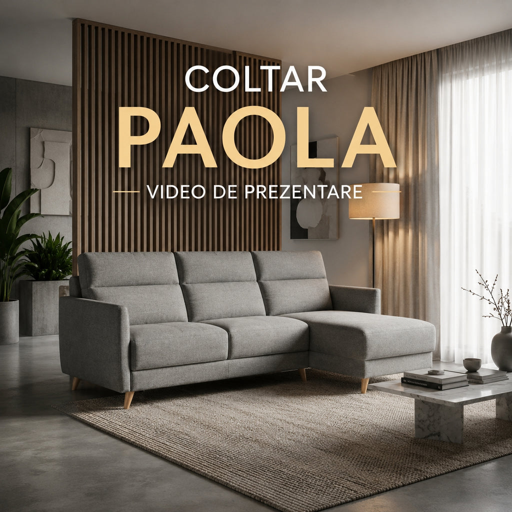 Colțar extensibil PAOLA 4 locuri cu saltea 140×190 cm, reversibil stânga/dreapta (C3+M) - imaginea 5