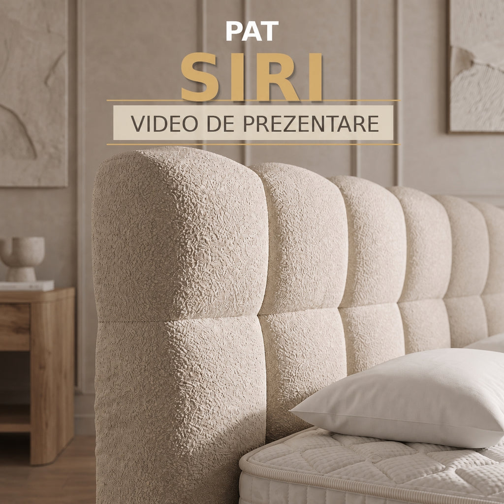 Pat tapitat SIRI cu somiera rabatabila si spatiu de depozitare - imaginea 2