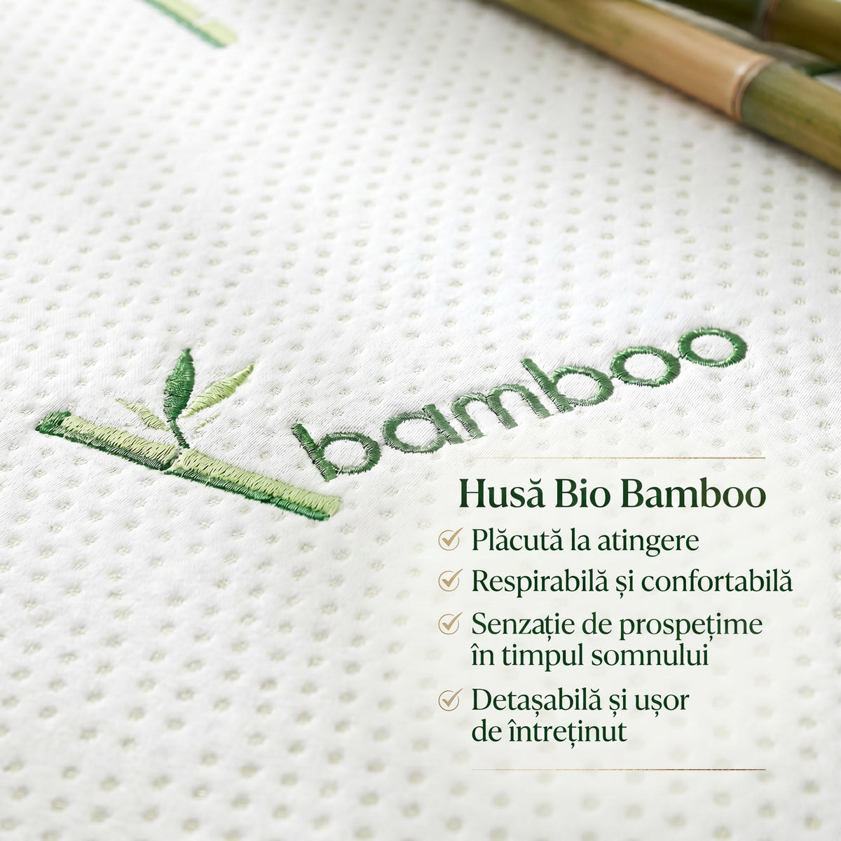 Topper Extra Confort 7 cm cu Husă Detașabilă Bio Bamboo - imaginea 6