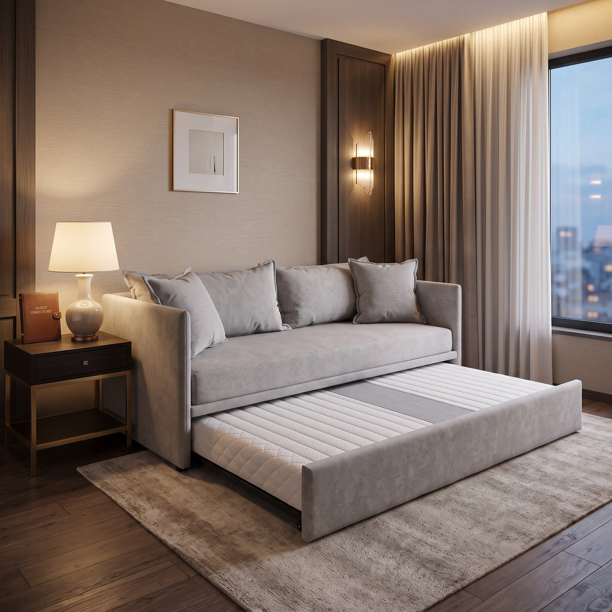 Canapea extensibila 3in1 DIVANO LETTO, cu saltea 80x200cm și perne decorative incluse - imaginea 5