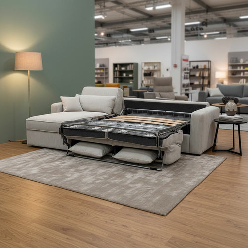 Colțar extensibil MONDOVI 4 locuri cu saltea 140×190 cm, reversibil stânga/dreapta (C3+M) - imaginea 2