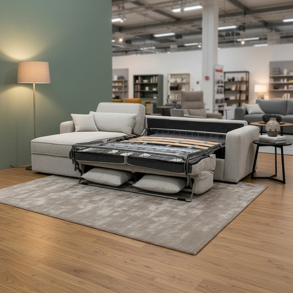 Colțar extensibil MONDOVI 3 locuri cu saltea 120×190 cm, reversibil stânga/dreapta (C2+M) - imaginea 3